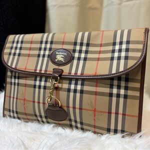 Vintage Burberry Nova Check Document Case